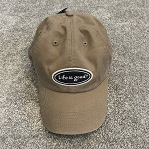 Life is Good Chill Cap Vintage Oval Tan Unisex